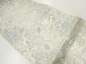 アンティーク　花更紗模様織出し袋帯（材料）